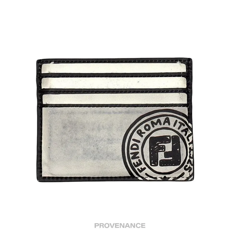 🔴 Fendi x Joshua Vides Card Holder Wallet - Black White